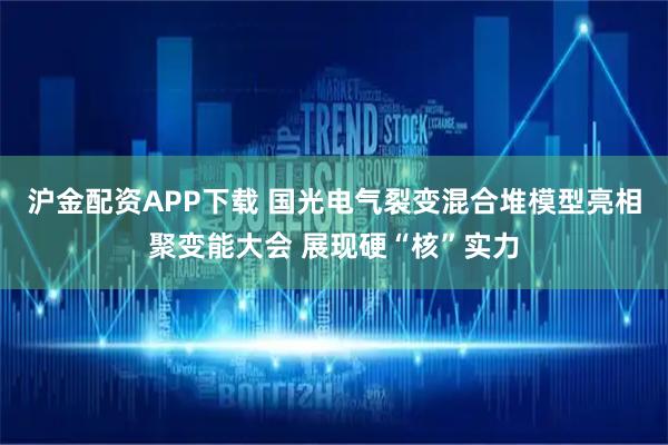 沪金配资APP下载 国光电气裂变混合堆模型亮相聚变能大会 展现硬“核”实力