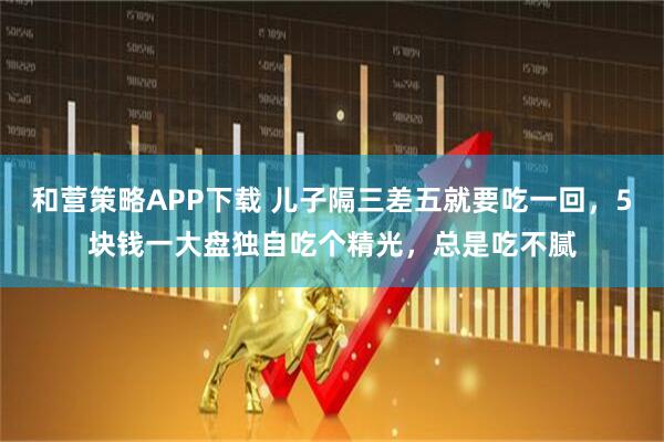和营策略APP下载 儿子隔三差五就要吃一回，5块钱一大盘独自吃个精光，总是吃不腻